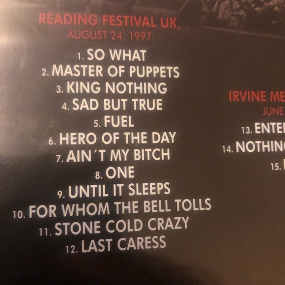 Metallica: The Early Days (DVD, 2012) Reading Festival 1997, Irvine Meadows 1999 - Picture 2 of 9